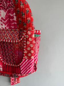 Sac à dos bohème en coton avec motif géométrique, plusieurs poches, fermeture à glissière, 15 pouces, sac à dos unisexe souple pour la journée, cadeau - Product Image 4