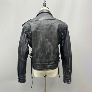 Blouson de moto en cuir véritable pour homme, en cuir de vachette premium, style motard, réversible, hiver, vintage, logo personnalisé, OEM ODM - Product Image 2