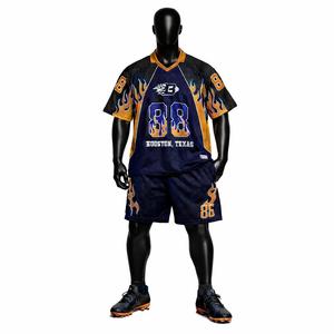Camiseta de Fútbol Americano de Diseño Personalizado, 100% Poliéster, Unisex, Manga Corta, Secado Rápido, Ropa Deportiva, Sublimación - Product Image 1