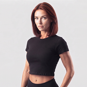 Women Gym Wear Cropped T Shirt Short Sleeve Yoga Fitness Wear Crop <b>Top</b> Tee Women Workout Wear Short Length T <b>Top</b> Women's - Product Image 3