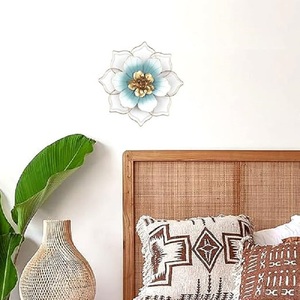 Unique Metal Ginkgo <b>Leaves</b> <b>Wall</b> Art Premium Handmade Eco-friendly Wedding Golden & Blue Iron <b>Wall</b> Hanging Art Home Floral Accent - Product Image 5