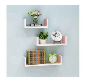 Étagère Murale Flottante Moderne en Bois Entrecroisé, Noire, Multi-Niveaux, Géométrique, Carrée, pour Rangement et Présentation - Product Image 5