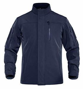 Custom Men's Tactical Softshell <b>Jacket</b> Water-Resistant and Windproof Plus Size Fleece <b>Zip</b>-<b>Up</b> Workwear with Pockets for Winter - Product Image 1