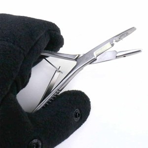 Pince à ciseaux en acier inoxydable personnalisée pour le nettoyage des yeux, type pince à épiler - Product Image 2