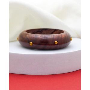 Brazalete de Madera Premium para Mujer con Diseño de Latón Incrustado, Hecho a Mano, Estilo Boho, Joyería Étnica de Moda, Venta al por Mayor, Suministro para Exportación - Product Image 4