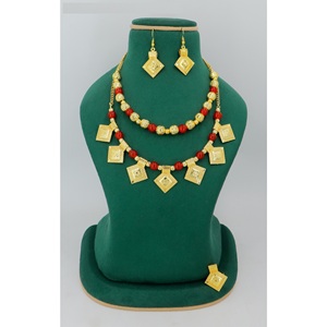 Women's 18K Gold-Plated Bridal Jewelry Set <b>Arab</b> Style Necklace Earrings <b>Rings</b> gold jewelry necklace 24k dubai artificial jewelry - Product Image 2