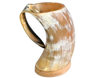Jarra de Cerveza Artesanal Ecológica de Cuerno de Búfalo con Asa, Diseño Clásico, Gran Capacidad, Decoración para Comedor, Oficina, Hogar y Bar - Product Image 4
