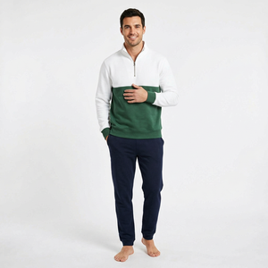 Sudadera con media cremallera al por mayor de fábrica, sudadera con media cremallera de forro polar cepillado, sudadera con media cremallera con lavado vintage - Product Image 5