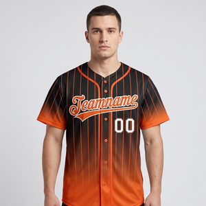 Maillot de baseball personnalisé à boutons, respirant, uniforme d'équipe avec nom, numéro et logo personnalisés - Product Image 2