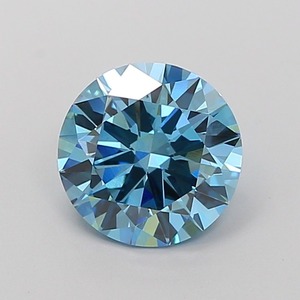 Diamant CVD rond exclusif de 3,07 carats, bleu vif fantaisie, clarté VS1, polissage excellent, pierre précieuse cultivée en laboratoire, non montée. - Product Image 1