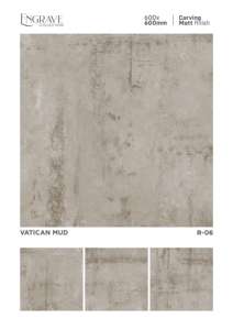 Carreaux en porcelaine 60x60 cm avec finition mate sculptée, développés pour exprimer une texture de surface superposée et un effet d'éclairage contrôlé. - Product Image 4