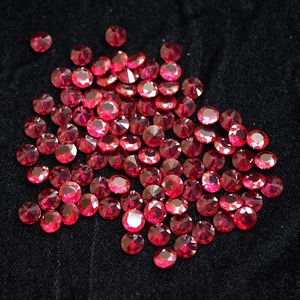 Rubis rouge AAA 5 mm, rond, taillé, calibré, pierre précieuse certifiée, lot de pierres précieuses en vrac, prix de gros, pour la fabrication de bijoux - Product Image 2