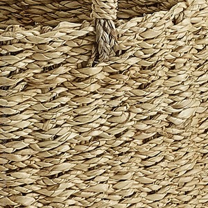 ชุดตะกร้าหวายตกแต่ง 3 ใบ พร้อมขอบสีดำ ตะกร้าเก็บของทำมือ ขายส่ง เป็นมิตรกับสิ่งแวดล้อม ผลิตในเวียดนาม - Product Image 2