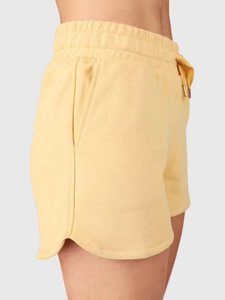 Shorts de Cintura Alta para Mujer, Color Liso, Poliéster/Algodón, Tallas Grandes, Shorts Deportivos - Product Image 3