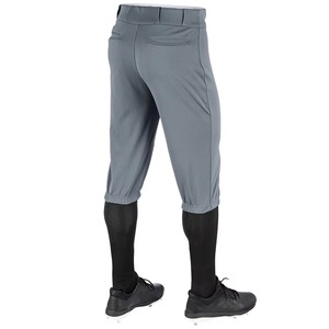 Pantalon de baseball gris pour hommes, respirant, à braguette boutonnée, couleur unie, en polyester, coupe régulière, pour adulte, vêtement de sport, pantalon de softball - Product Image 2
