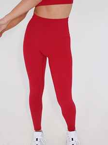 Ensemble 2 pièces de sport pour femme : Legging taille haute personnalisé et brassière de sport, motif uni, pour fitness et yoga - Product Image 2