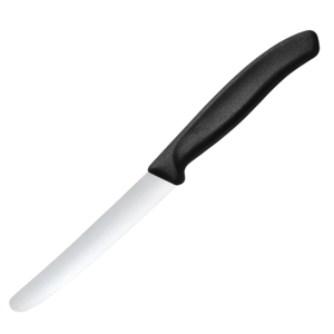 Black Handle Kitchen Knives Stainless Steel Smooth Blade Professional Utility <b>Slicing</b> Knives for Bread <b>Cake</b> Fruit and Daily Food - Product Image 3