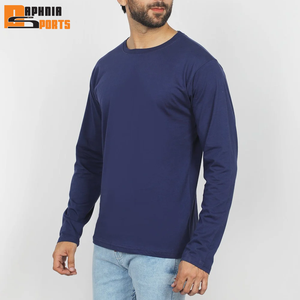 Wholesale Men Full Sleeve T Shirt Blank Casual Custom Tshirts With Custom Label Plain 270 GSM Long Sleeve Tee Shirt - Product Image 3