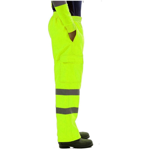 Safety Construction Work Pants Reflective <b>Cargo</b> Workwear <b>Trousers</b> with Multi Pockets for Industrial <b>Workers</b> - Product Image 2