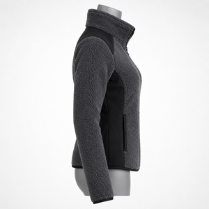 Modern <b>Women</b> Polar Sherpa <b>Jacket</b> Reversible Windproof Eco-Friendly Soft Touch <b>Warm</b> Interior Relaxed Silhouette Winter Walks - Product Image 2