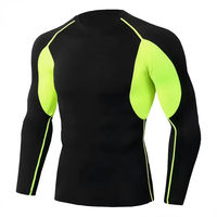 Rashguard à manches longues pour homme, compression, sublimé, pour MMA et lutte