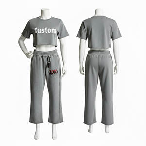 Pantalon de survêtement unisexe à jambe large avec logo Raw Edge, taille élastique, coupe ample, style streetwear décontracté - Product Image 1