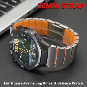 Correa de Reloj Universal de Titanio de 22 mm para <span class=keywords><strong>Huawei</strong></span> GT6PRO Gt5pro 46 mm, Correa de Reloj de Aleación de Titanio de 22 mm para Amazfit Balance <span class=keywords><strong>GTR</strong></span> 4/<span class=keywords><strong>3</strong></span> - Product Image 2