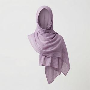 Pañuelo de chifón arrugado de alta calidad para mujer musulmana, hiyab plisado suave y transpirable, moda premium, ¡el más vendido! - Product Image 1
