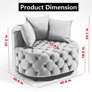 SOFA <b>CHAIR</b> Modern One Seat from Vietnam Single <b>Chair</b> Linen Fabric Tufted Back Flared Arms Living Room, Bedroom MD05 - Product Image 2