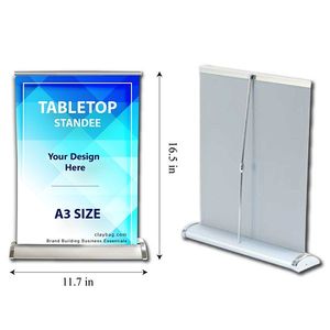 A4 Aluminium <b>Table</b> Standee Display | Promotional <b>Table</b> Top Advertising Display Holder for Restaurant Shop Office Counter Display - Product Image 1