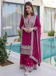 Élégance Cousue dans Chaque Détail : Broderie Riche Rencontre le Charme Ethnique Intemporel – Salwar Kameez Moderne à Séchage Rapide pour Fêtes et Cérémonies - Product Image 2