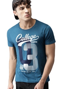 Camiseta de cuello redondo de moda para hombre 2025, Manga corta personalizada, estampado único, 100% algodón, estilo informal, fabricada en la India - Product Image 3