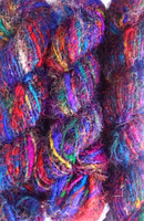 Fil de soie indien de bonne qualité fait à la main recyclé Vintage couleurs unies Sari pour fil à tricoter à la main en soie pure 100%