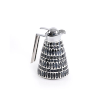 Bouteille isotherme chic en nacre avec motif feuille, pot de service décoratif, cadeau de Ramadan, pot isotherme de qualité, design élégant, vente en gros