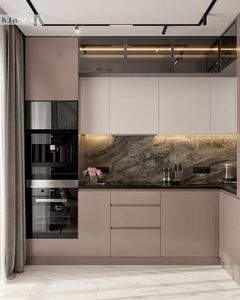 Ensemble de meubles de cuisine modulaires en bois de bouleau entièrement équipés SANYANG, meubles de rangement, design moderne complet, facile à nettoyer - Product Image 6