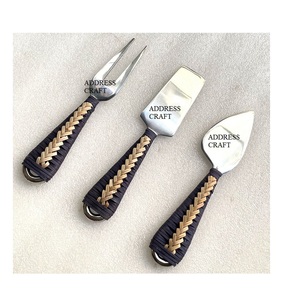 Hot Selling <b>Cheese</b> <b>Knife</b> <b>Set</b> With Bamboo Handle Stainless Steel Blades Durable Spreader Spatulas Fork For Home Hotel Tableware - Product Image 5