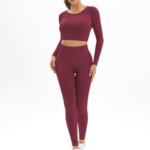 gym sessions wear yoga <b>exercise</b> set for Women 2-Piece Sports Bra and Leggings Women's Sets Activewear Custom Logo OEM - Product Image 4