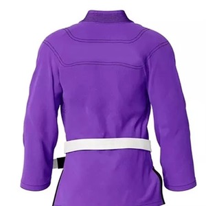 Tenue de sport unisexe pour adultes de couleur violette, 100% polyester, coupe ajustée, style régulier, uniforme de karaté disponible à la vente en ligne - Product Image 5