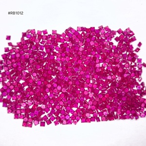 มาใหม่รูปสี่เหลี่ยมจัตุรัสทับทิมพม่าอุ่น2.00มม. (ล็อต) อัญมณีหลวม41.39ct สีแดงเข้มเหมาะสำหรับการทำเครื่องประดับ - Product Image 1