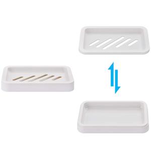 Support à Savon 2 Pièces avec Égouttoir et Plateau de Récupération d'Eau en Acier Inoxydable pour Éponge et Savon - Product Image 1