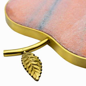 Juego de posavasos decorativos con forma de manzana de mármol rojo de diseño, para bebidas, para hoteles, cafeterías, restaurantes y eventos especiales, de la India. - Product Image 4