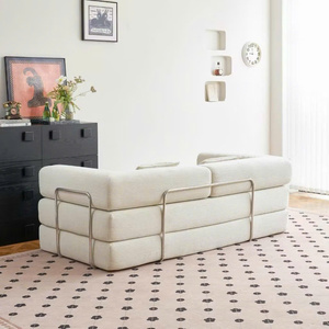 Sofá Modular Reclinable de Tela Corrugada Moderna, Sofá Cama Convertible para Sala de Estar - Product Image 3