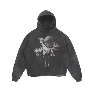 Sweat à capuche d'hiver OEM 2026 doublé coupe régulière 100 % coton molletonné de haute qualité pour un effet délavé à l'acide – Sweat-shirts et sweats à capuche pour hommes - Product Image 3