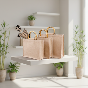 Bolso de Playa de Yute Moderno con Asas de Algodón Suave, Estilo Elegante para Mujer, Atuendos Casuales de Verano - Product Image 3