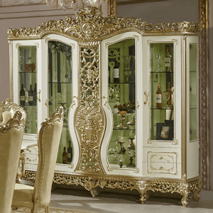 Juego de Comedor de Estilo Rococó Clásico Europeo, Madera de Teca Sólida con Tallado Artesanal Elegante, Muebles de Lujo para el Hogar - Product Image 5
