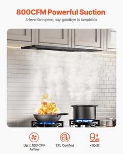 30i-n B-u-i-l-t-i-n R-a-n-g-e H-o-o-d I-n-s-e-r-t V-e-n-t H-o-o-d 800C-F-M ระบบควบคุมด้วยท่าทางและระบบสัมผัส - Product Image 2