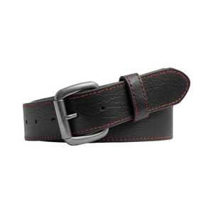 Cinturón de Cuero Genuino Negro con Hebilla Rectangular de Acero, Estilo Formal, Diseño Duradero de una Sola Pieza - Product Image 6