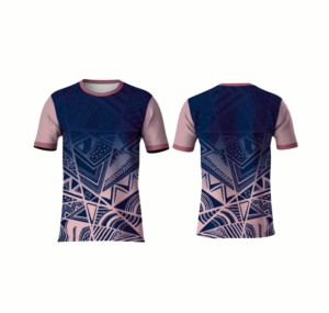 T-shirt de sport en jersey 100 % polyester 180 g à imprimé géométrique intégral, sublimation, anti-humidité - Product Image 1