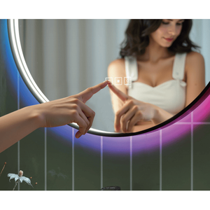 Specchio da Bagno Rettangolare da 20 Pollici Antiappannamento e Antischeggiatura, Montato a Parete con Vetro Temperato e Cornice in Metallo, Specchio LED con Combinazione di Luci - Product Image 5