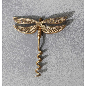 Sacacorchos de Vino con Diseño de Libélula Dorada Elegante, Herramienta de Bar Decorativa Única con Diseño de Insecto Metálico para Amantes del Vino, Venta al Por Mayor - Product Image 1